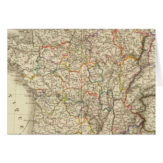 Frankrike vid tidpunkten 1789 hälsningskort (Framsidan Horizontal)