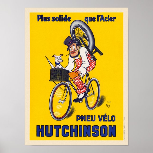 Frankrike Vintage Bicycle Poster (Framsidan)