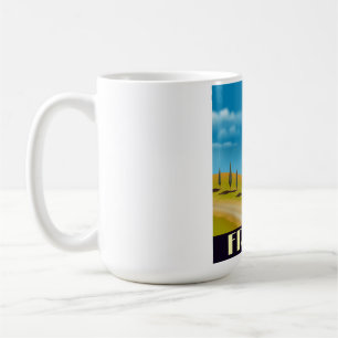Frankrike vintage resestil affisch kaffemugg