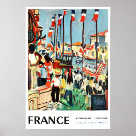 Frankrike vintage resor Poster