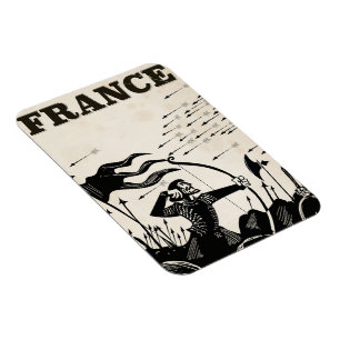 Frankrike vintage resor poster klassiska medeltida magnet