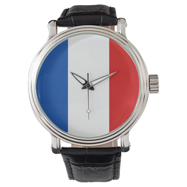 Frankrike Watch - Flagga Frankrike Armbandsur (Framsida)