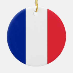 Frankrikeflagga Julgransprydnad Keramik