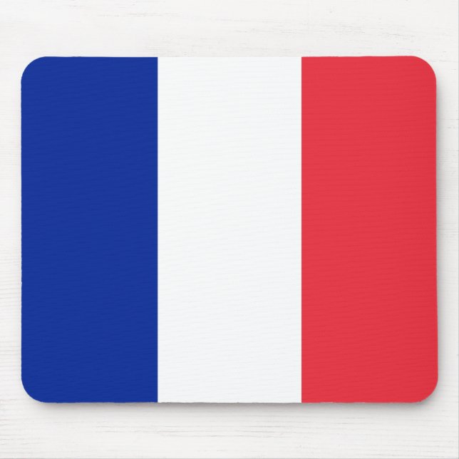 Frankrikeflagga Mousepad Musmatta (Framsidan)