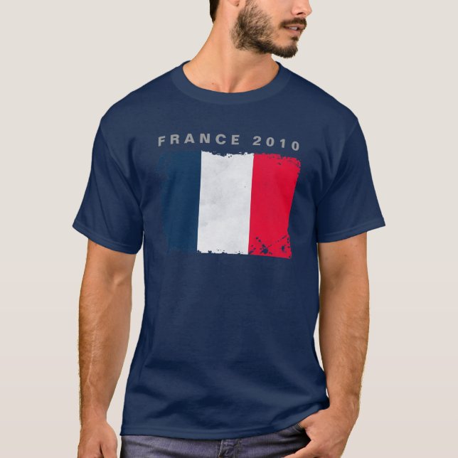 Frankrikeflaggaskjorta Tee Shirt (Framsida)