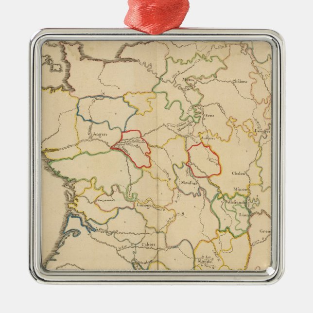 Frankrikefloder Julgransprydnad Metall (Framsidan)