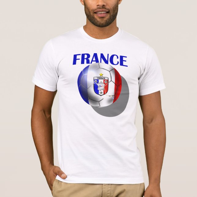Frankrikefotboll utrustar för franska t shirt (Framsida)