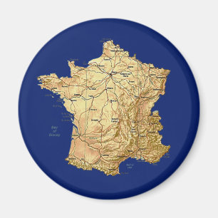 Frankrikekartamagnet Magnet