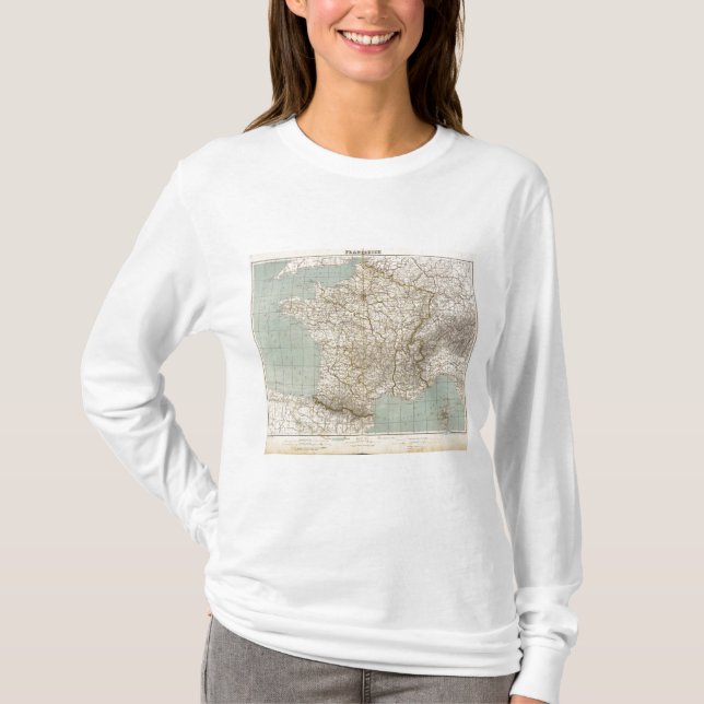 Frankrikekartbokkarta Tee Shirt (Framsida)