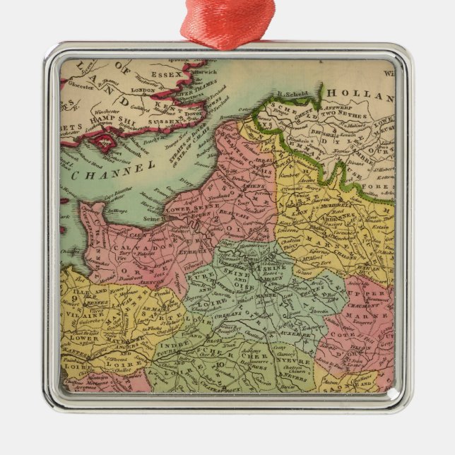 Frankriken 18 julgransprydnad metall (Framsidan)