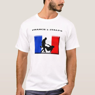 Frankriken 1 italien 0 franska fotboll t shirt