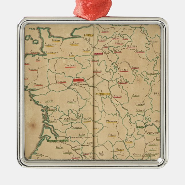 Frankriken 32 julgransprydnad metall (Framsidan)