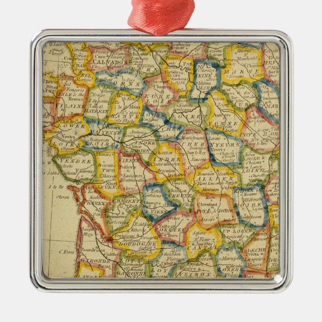 Frankriken 4 julgransprydnad metall (Framsidan)