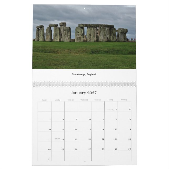 Frankriken England, Irland Kalender (Jan 2027)