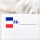 Frankriken "flaggastil " för Postcrossing Returadress Etikett (Insitu)