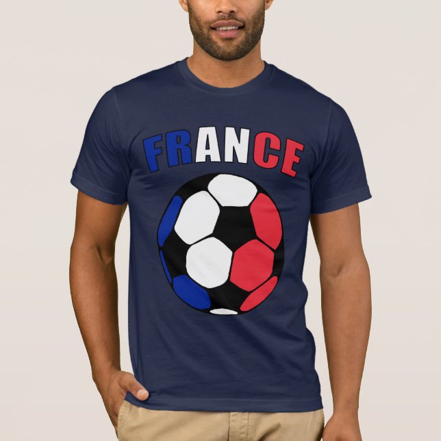 Frankriken Footy (mörk) T-shirt (Framsida)