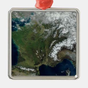 Frankriken från utrymme julgransprydnad metall