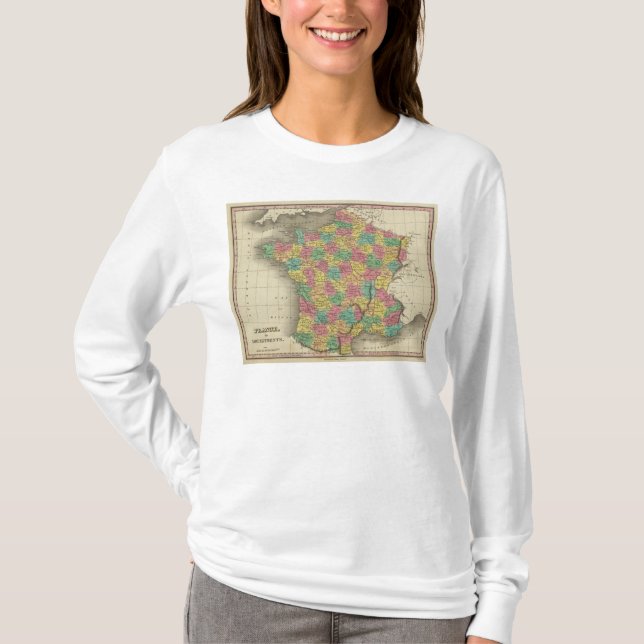 Frankriken i avdelningar tee shirt (Framsida)