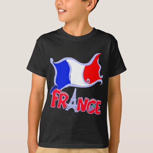 Frankriken med flaggaprodukter tee (Framsida)