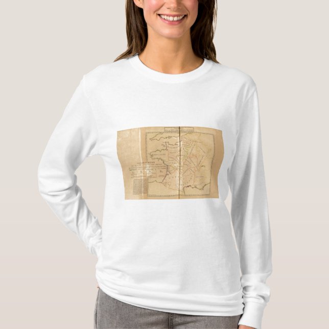 Frankriken och avdelningar tee shirt (Framsida)
