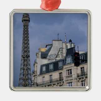 Frankriken Paris, Eiffel torn bak metrotåg Julgransprydnad Metall