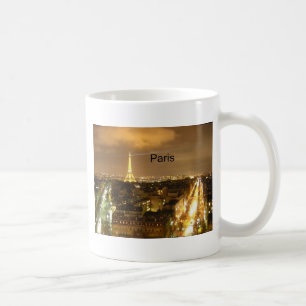 Frankriken Paris på det nattEiffel torn (vid St.K Kaffemugg