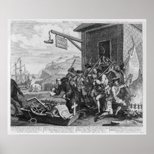 Frankriken pläterar I av "invasionen", 1756 Poster