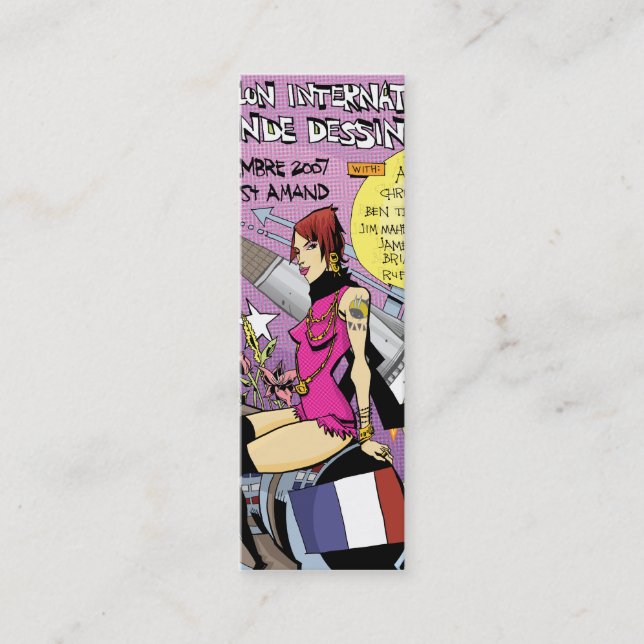 Frankriken profilerar kortet mini visitkort (Framsida)