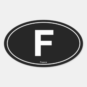 FrankrikeOval Ovalt Klistermärke