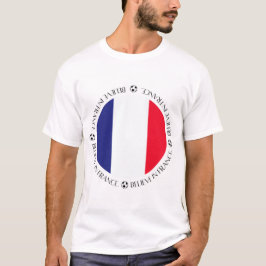 Frankrikes flagg patriotisk klänning t shirt