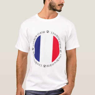 Frankrikes flagg patriotisk klänning t shirt
