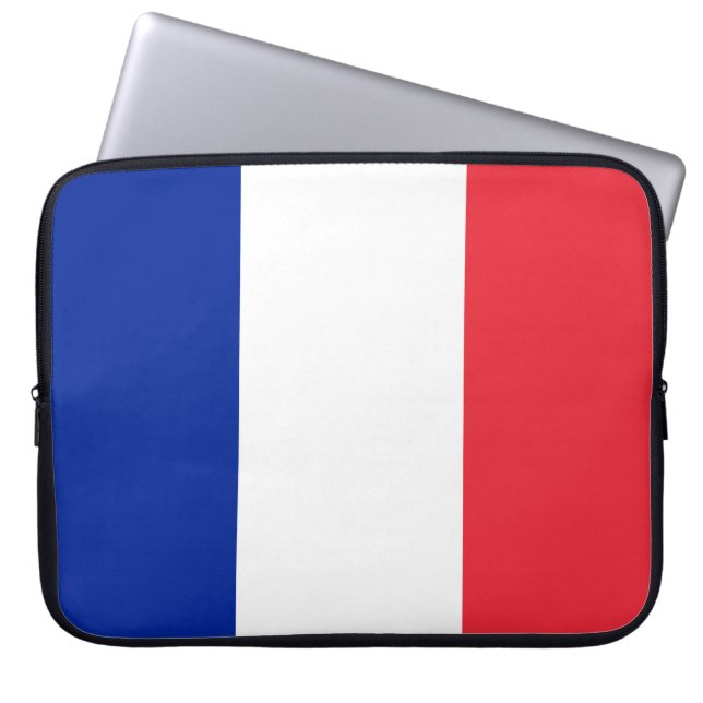 Frankrikes flagga laptop fodral (Framsidan)