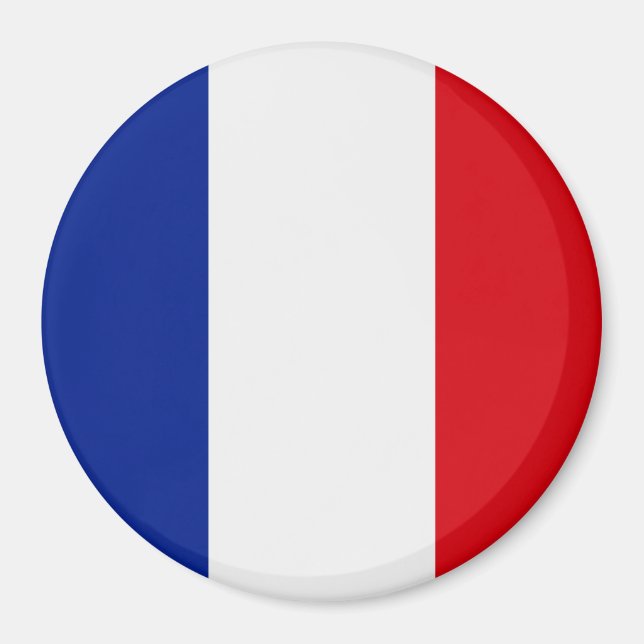 Frankrikes flagga magnet (Framsidan)