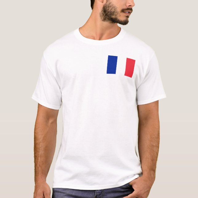 Frankrikes flagga t shirt (Framsida)