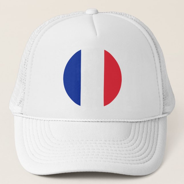 Frankrikes Flagga Trucker Hatt Keps (Framsida)