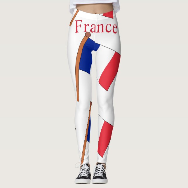 Frankrikes landsflagga Thunder_Cove Leggings (Framsida)