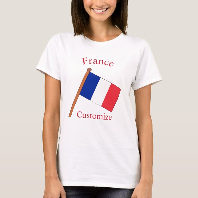 Frankrikes landsflagga Thunder_Cove T Shirt (Framsida)