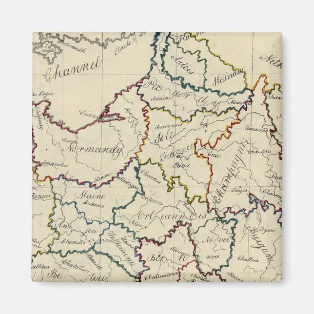 Frankrikes provinser magnet (Framsidan)