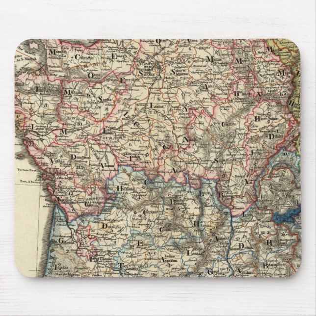 Frankrikets språkliga karta musmatta (Framsidan)