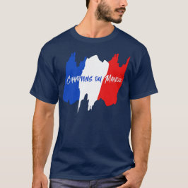 Frankrikevärlden kämpar för fotbollfranskseger t shirt