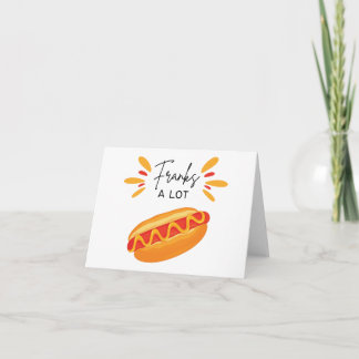 Franks a Lot - Pun Tack you Card Kort