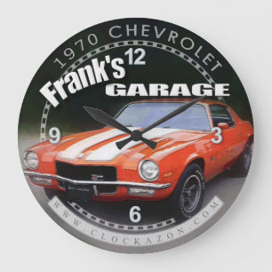 Frank's Garage Camaro Wall Clock Stor Klocka