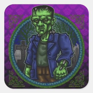 Franky Monster Design-dekal Fyrkantigt Klistermärke