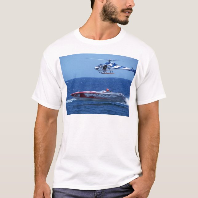 Frånlands- Powerboat och helikopter T-shirt (Framsida)