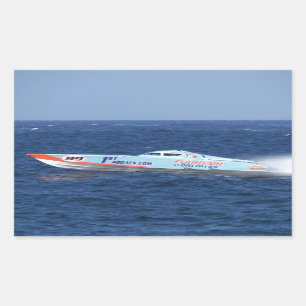 Frånlands- PowerboatRacer Rektangulärt Klistermärke