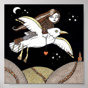 Frannies Flight of Finare Poster Art Print