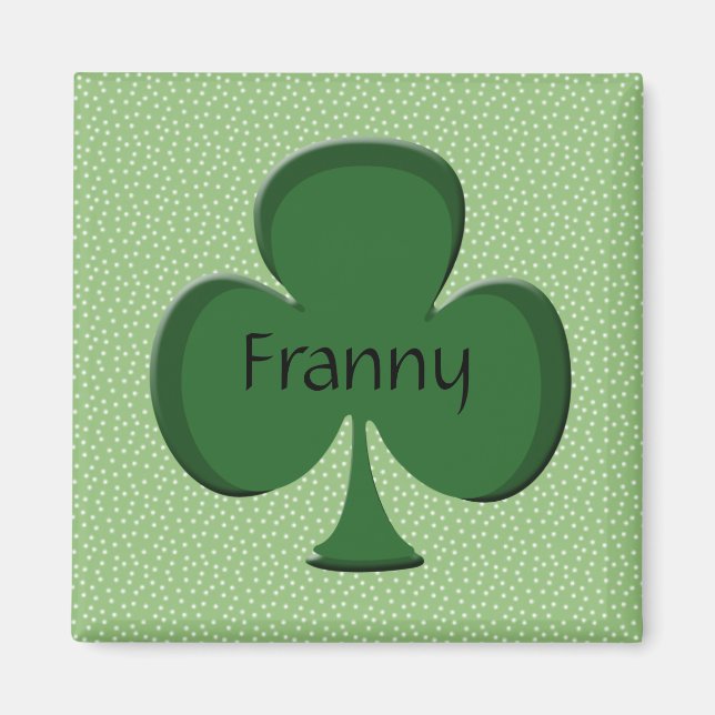Franny Shamrock Namn Magnet (Framsidan)