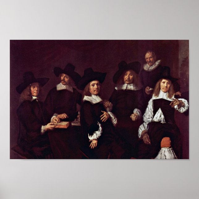 Frans Hals - Group porträtt of the regents Poster (Framsidan)