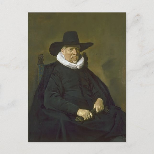 Frans Hals- Porträtt av en Man Vykort (Framsida)