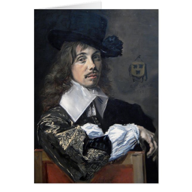 Frans Hals- porträtt av Willem Coymans Hälsningskort (Framsidan)